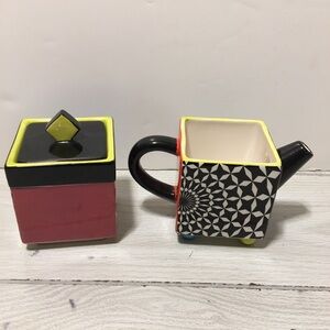 Ulu Giftcraft Creamer And Sugar Modern Contemporary Look!